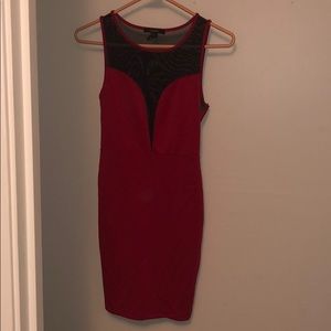 Red bodycon dress